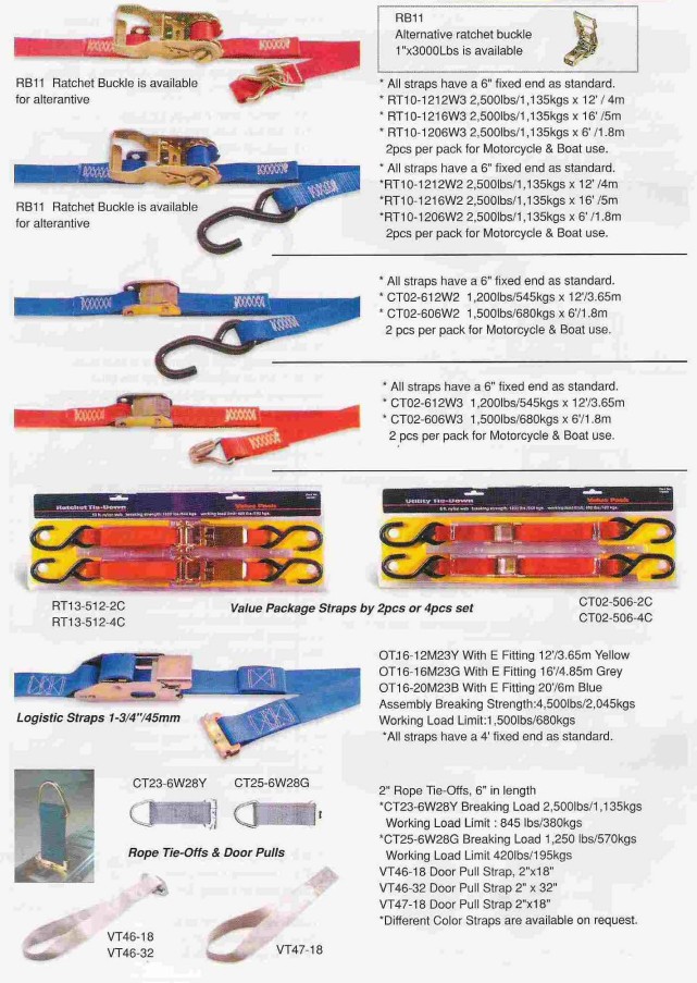 1 Inch Utility Straps(CT, OT, RT & VT Series)