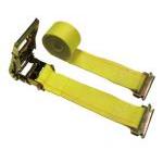 2&quot; x 12' Yellow Logistic Strap- Ratchet Buckle W/ E Fittings. ﻿
