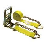 3&quot; x 27' Ratchet Strap W/ Chain Extension. 